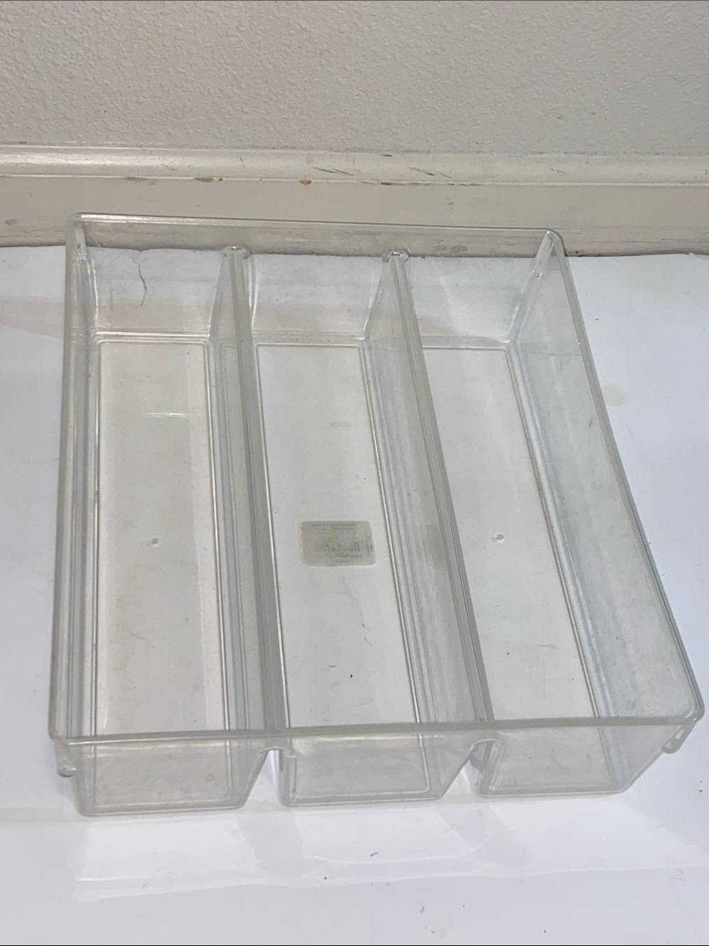 Mainstays Clear Plastic 3-Section Drawer Organizer